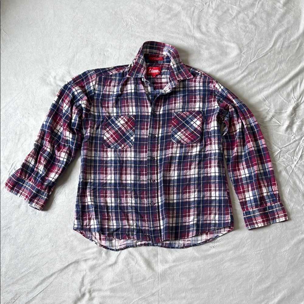 Vintage Plaid Flannel - Purple and Blue
